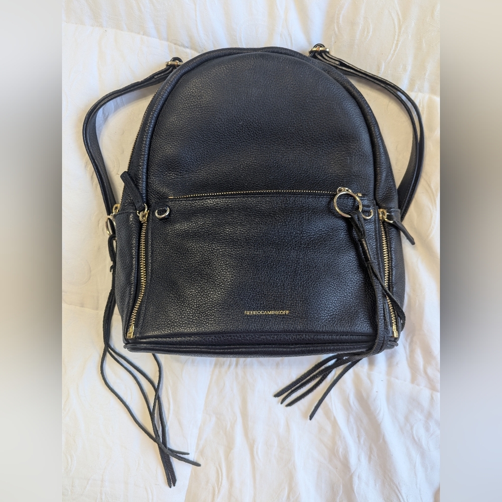Rebecca Minkoff Black Leather Backpack Large Lola